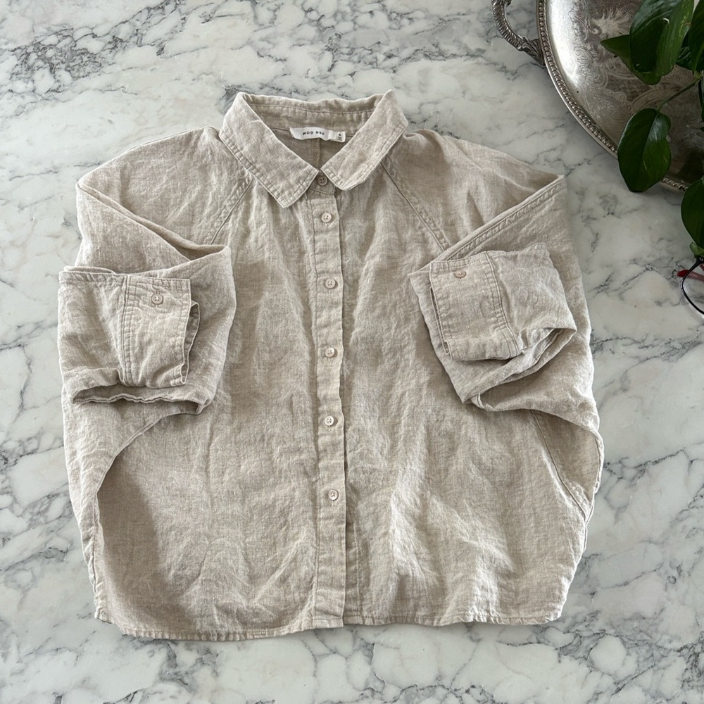 Mod Ref Cropped Linen Shirt